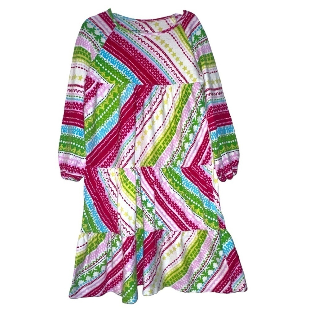 Garnet Hill Girls Boho Holiday Christmas Dress Cotton Size 6